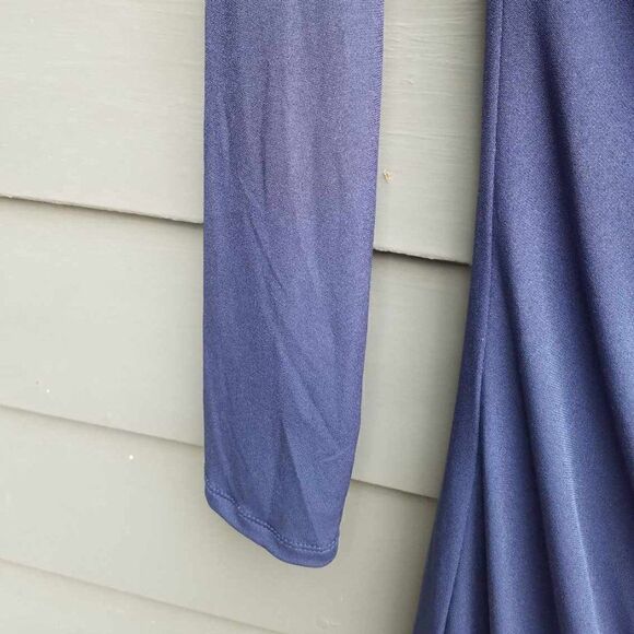 Banana Republic Factory Blue Knit Bodycon Below the Knee Dress Size Small - Picture 8 of 11